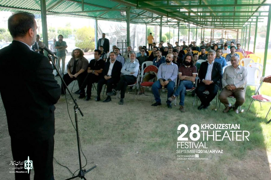 مراسم رونمایی از پوستر بیست و هشتمین جشنواره تئاتر استان خوزستان-عکس: داریوش نیک محمدی