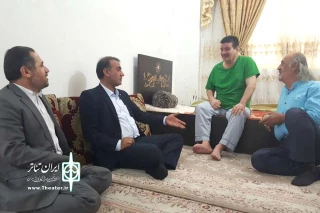 عیادت مدیرکل فرهنگ و ارشاد اسلامی از قاسم مالکی هنرمند تئاتر خوزستان