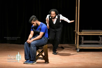 نمایش «موسیو ابراهیم»-کارگردان: علیرضا کوشک جلالی-عکاس: محمد آموزگاران-بهبهان-30 مهرماه1396- تالار آفاق
