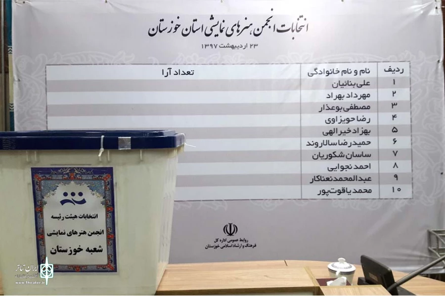 انتخابات انجمن هنرهای نمایشی خوزستان با حضور 90 درصد از اعضای انجمن برگزار شد 3