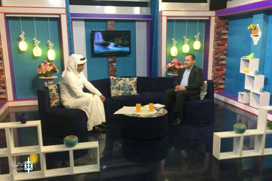 حضور دبیر نخستین جشنواره ملی تئاتر اهواز در شبکه تلویزیونی الاهواز 2