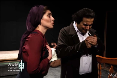 نمایش «مرگ و دوشیزه» - کارگردان: سیاوش طیب طاهر - عکس: رضا دوانی - پلاتو استاد لاریان اهواز- دیماه 1397