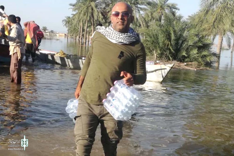 حضور کاروان مهر تئاتر خوزستان در مناطق سیل زده سوسنگرد 5