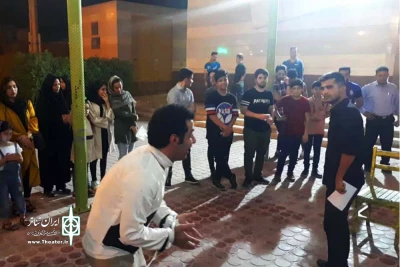 گزارش تصویری نمایش خیابانی «اعترافات یک جانی»-کارگردان: حمزه حمید- تیرماه 1398-امیدیه