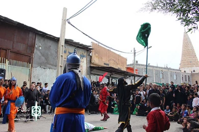 مجلس تعزیه «امام حسین(ع)» - معین البکاء: خلیل ضرغامپور - عکس: عباس کرم الهی - گروه تعزیه عاشورائیان سلاسل شوشتر - اجراء شهزستان شوش - آبان ماه 98