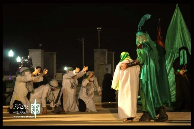 اجرای تعزیه «خیمه خورشید» به کارگردانی امین قادری از اندیمشک در شب دوم همایش تعزیه «حدیث آب و عطش» - عکاس: سمیه مقدم - دزفول - سوم مهرماه 99