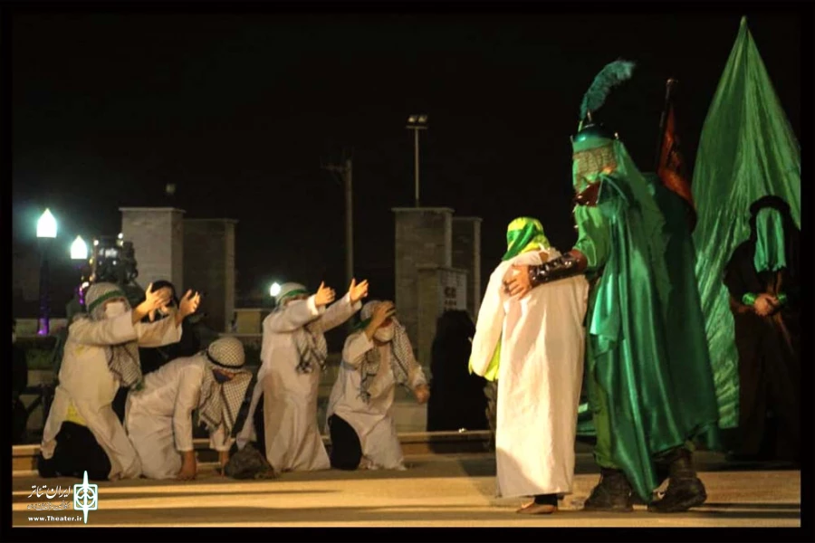 اجرای تعزیه «خیمه خورشید» به کارگردانی امین قادری از اندیمشک در شب دوم همایش تعزیه «حدیث آب و عطش» - عکاس: سمیه مقدم - دزفول - سوم مهرماه 99