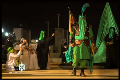 اجرای تعزیه «خیمه خورشید» به کارگردانی امین قادری از اندیمشک در شب دوم همایش تعزیه «حدیث آب و عطش» - عکاس: سمیه مقدم - دزفول - سوم مهرماه 99