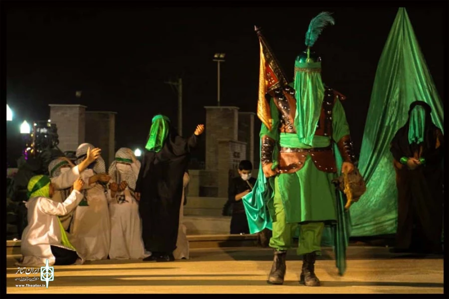 اجرای تعزیه «خیمه خورشید» به کارگردانی امین قادری از اندیمشک در شب دوم همایش تعزیه «حدیث آب و عطش» - عکاس: سمیه مقدم - دزفول - سوم مهرماه 99