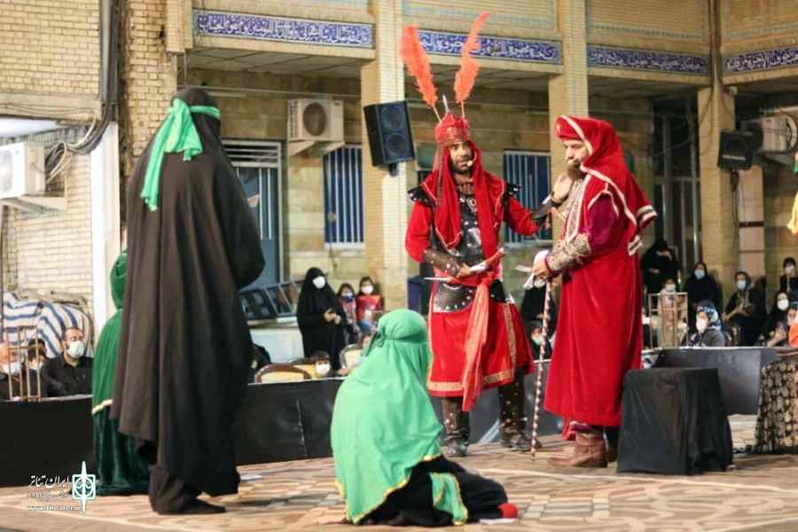 اجرای تعزیه هیئت حضرت علی اصغر باغملک در سوگواره «رایت سرخ» بهبهان 2