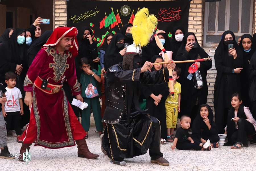 گزارش تصویری دوم اجراهای تعزیه خوانی گروه علی اصغر(ع) و گروه تئاتر منگشت باغملک - مردادماه 1401 - باغملک