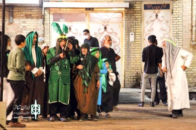 دوازدهمین سوگواره عاشورائیان دزفول - اجرای مجلس شبیه‌خوانی «مشهادت حضرت عباس(ع)»- عکس: سمیه مقدمی نیا- شهریورماه 1401