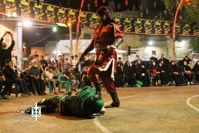 دوازدهمین سوگواره عاشورائیان دزفول - اجرای مجلس شبیه‌خوانی « امام حسین(ع)» گروهجنه الحسین(ع) شوش- عکس: سمیه مقدمی نیا- شهریورماه 1401
