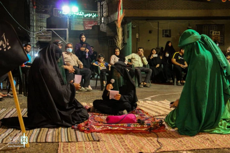 دوازدهمین سوگواره عاشورائیان دزفول - اجرای مجلس شبیه‌خوانی «سبز قبا» گروه هدی دزفول- عکس: سمیه مقدمی نیا- شهریورماه 1401