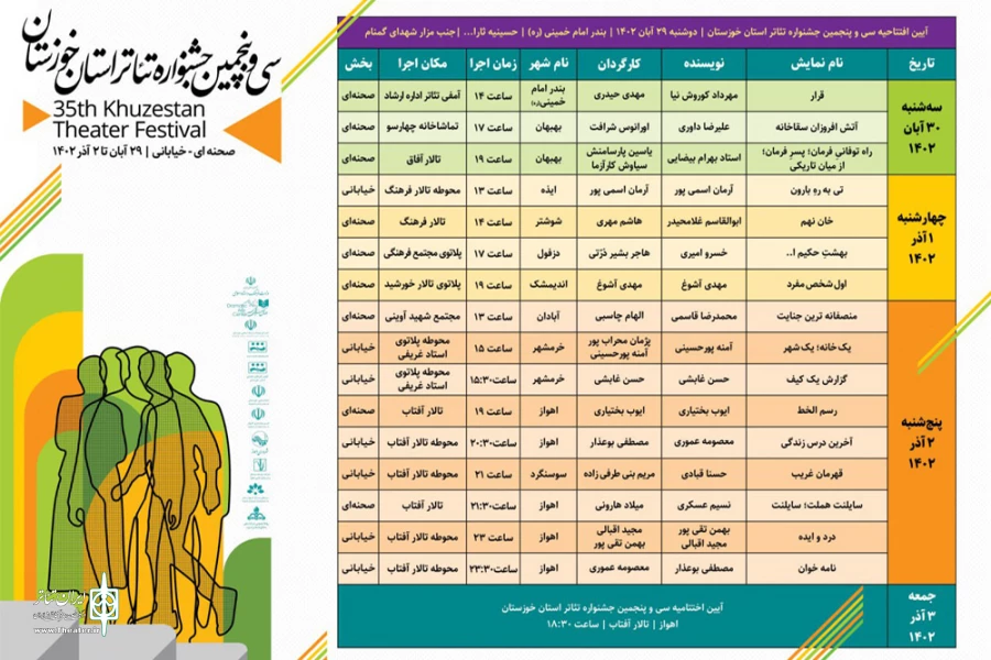 آبادان، خرمشهر و اهواز ایستگاه پایانی داوری های جشنواره سی و پنجم 2