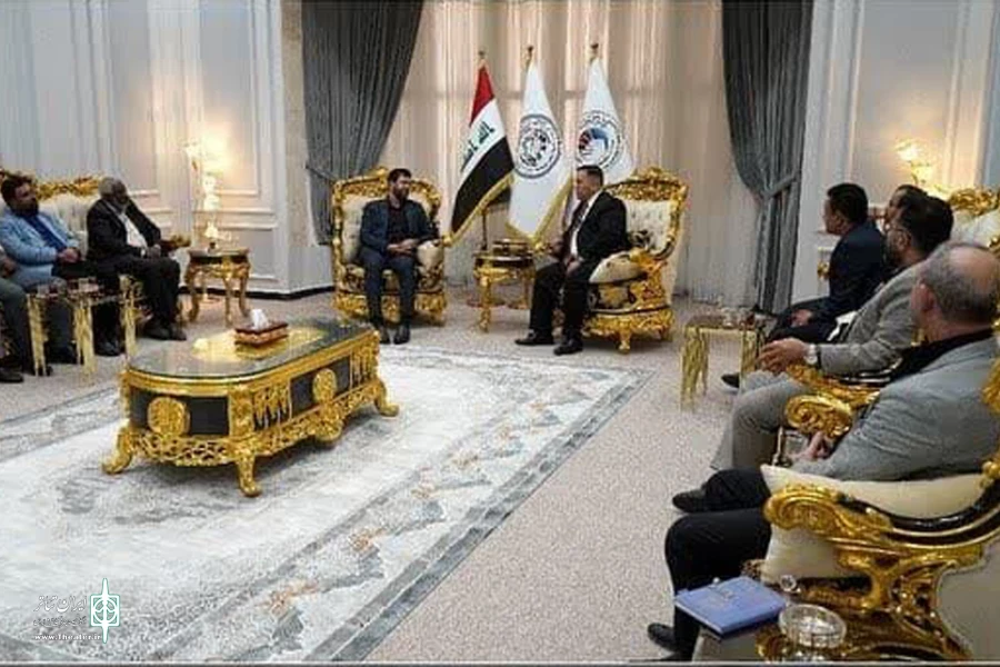 نشست مدیر کل فرهنگ و ارشاد اسلامی خوزستان با رئیس دانشگاه الکنوز در بصره عراق 4