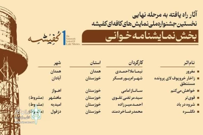 با اعلام هیئت انتخاب؛

آثار بخش نمایشنامه خوانی نخستین جشنواره ملی کفیشه معرفی شدند