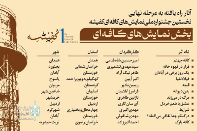 آثار بخش نمایش‌های کافه‌ای نخستین جشنواره ملی کفیشه معرفی شدند