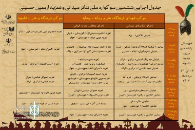 آغاز «ششمین سوگواره ملی تئاتر میدانی و تعزیه اربعین حسینی» در چذابه خوزستان